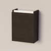 Trendline basic fonteinkast met greeplijst Aluminium Black Oak