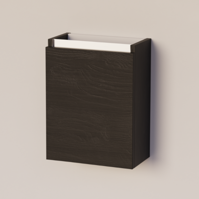 Trendline basic fonteinkast met greeplijst Aluminium Black Oak