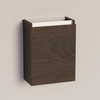 Trendline basic fonteinkast met greeplijst Aluminium Brown Oak