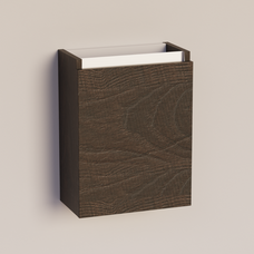 Trendline basic fonteinkast met greeplijst Aluminium Brown Oak