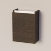 Trendline basic fonteinkast met greeplijst Aluminium Brown Oak