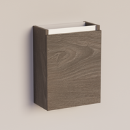 Trendline basic fonteinkast met greeplijst Aluminium Silver Oak