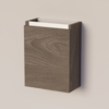 Trendline basic fonteinkast met greeplijst Aluminium Silver Oak