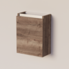 Trendline basic fonteinkast met greeplijst Aluminium Tabak Oak