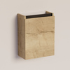 Trendline basic fonteinkast met greeplijst Mat Zwart Natural Oak