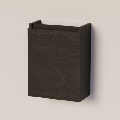 Trendline basic fonteinkast met greeplijst Mat Zwart Black Oak