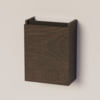 Trendline basic fonteinkast met greeplijst Mat Zwart Brown Oak