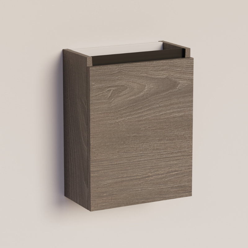 Trendline basic fonteinkast met greeplijst Mat Zwart Silver Oak