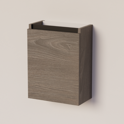 Trendline basic fonteinkast met greeplijst Mat Zwart Silver Oak
