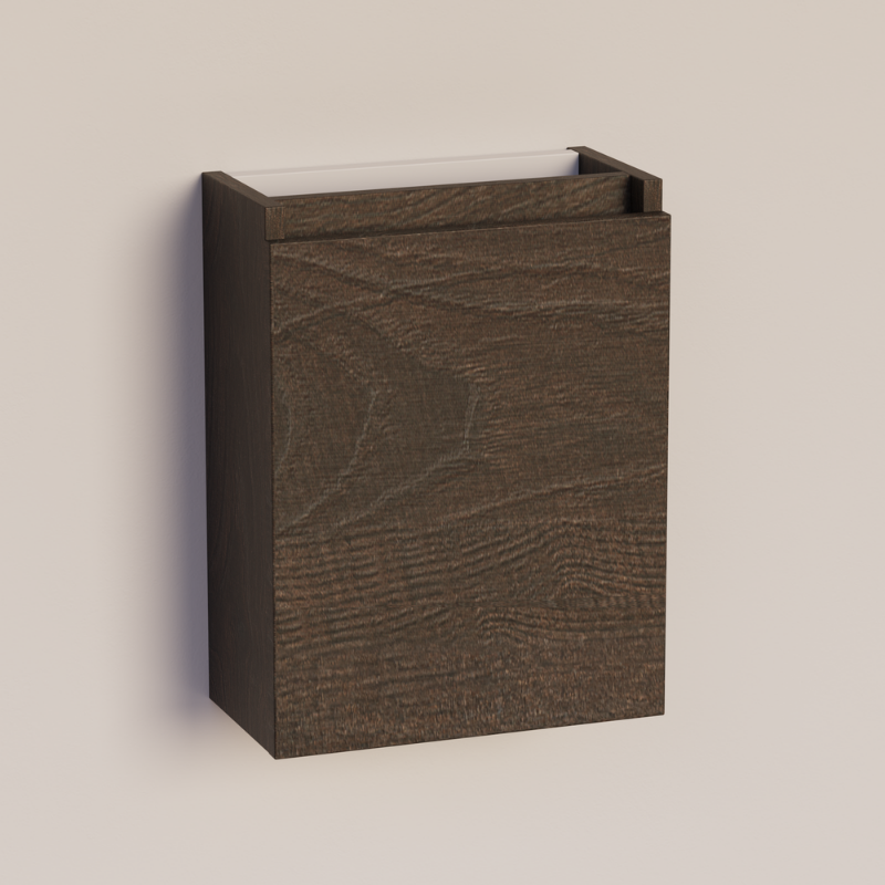 Trendline basic fonteinkast met greeplijst in korpus kleur Brown Oak