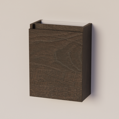 Trendline basic fonteinkast met greeplijst in korpus kleur Brown Oak