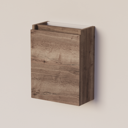 Trendline basic fonteinkast met greeplijst in korpus kleur Tabak Oak