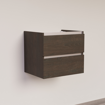Trendline basic onderkast met greeplijst aluminium  60 Brown Oak