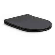 Color Line rimfree Compact Mat Zwart Slim toiletzitting