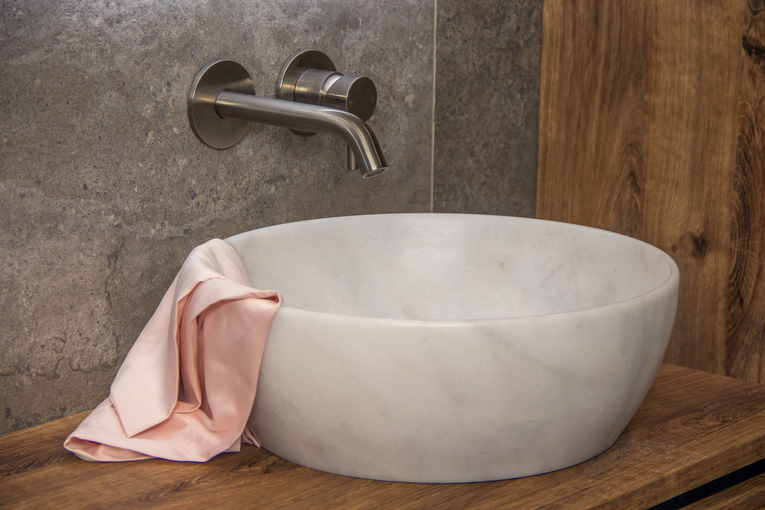 Waskom Marmer Rond Imperial White