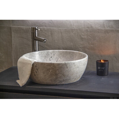 Waskom Marmer Rond Tundra Grey