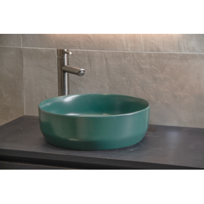 Waskom Keramiek Victoria Color Line incl. clickwaste Mat Jade Groen