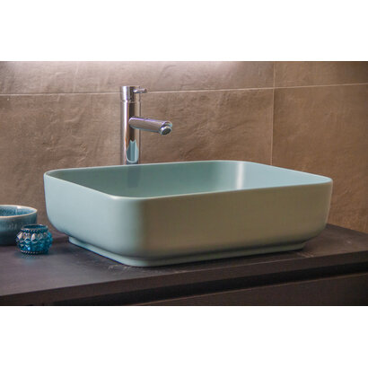 Waskom Keramiek Minerva Color Line incl. clickwaste Fjord Mat Groen
