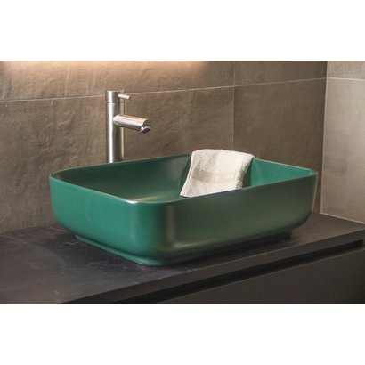 Waskom Keramiek Minerva Color Line incl. clickwaste Mat Jade Groen