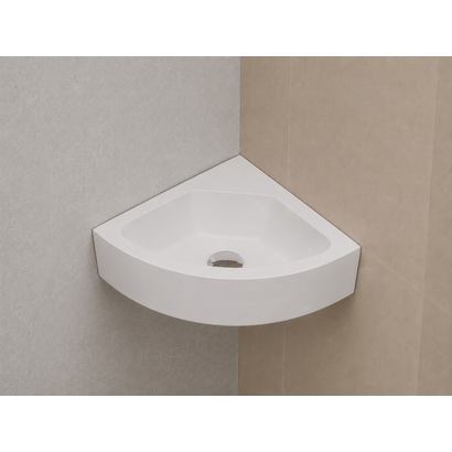 Fontein Solid Surface Corner 30x30x10 cm zonder kraangat