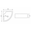 Fontein Solid Surface Corner 30x30x10 cm zonder kraangat