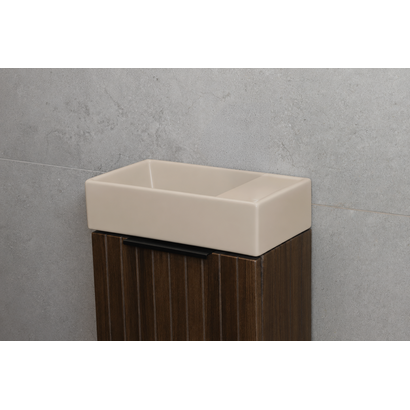 Fontein Keramiek Mat Zand Beige zonder kraangat