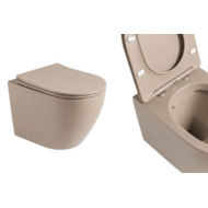 Wandcloset Color Line rimfree Compact Slim Mat Zand Beige