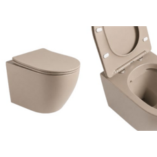 Wandcloset Color Line rimfree Compact Slim Mat Zand Beige