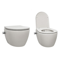 Wandcloset Easy Flush rimfree Standaard met Bidet