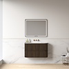 Badmeubelset Eleonora 100 Keramiek Dark Walnut zonder spiegel