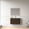 Badmeubelset Eleonora 100 Keramiek Dark Walnut zonder spiegel