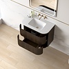 Badmeubelset Eleonora 80 Keramiek Dark Walnut zonder spiegel