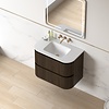 Badmeubelset Eleonora 80 Keramiek Dark Walnut zonder spiegel