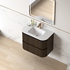 Badmeubelset Eleonora 80 Keramiek Dark Walnut zonder spiegel