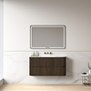 Badmeubelset Eleonora 120 Solid Surface Dark Walnut zonder spiegel