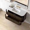 Badmeubelset Eleonora 120 Solid Surface Dark Walnut zonder spiegel