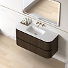 Badmeubelset Eleonora 120 Solid Surface Dark Walnut zonder spiegel