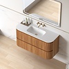 Badmeubelset Eleonora 120 Solid Surface Acacia zonder spiegel