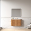 Badmeubelset Eleonora 100 Solid Surface Acacia zonder spiegel