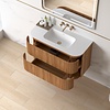 Badmeubelset Eleonora 100 Solid Surface Acacia zonder spiegel