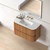Badmeubelset Eleonora 100 Solid Surface Acacia zonder spiegel