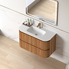 Badmeubelset Eleonora 100 Solid Surface Acacia zonder spiegel