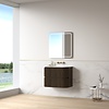 Badmeubelset Eleonora 80 Solid Surface Dark Walnut zonder spiegel