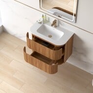Badmeubelset Eleonora 80 Solid Surface Acacia zonder spiegel
