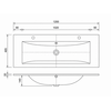 Wastafel Keramiek Classic 120 enkele wasbak