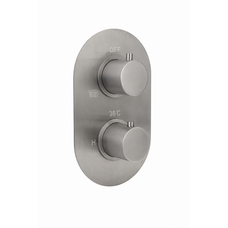 Afbouwdeel voor douche-/badthermostaat 2-weg Gun Metal