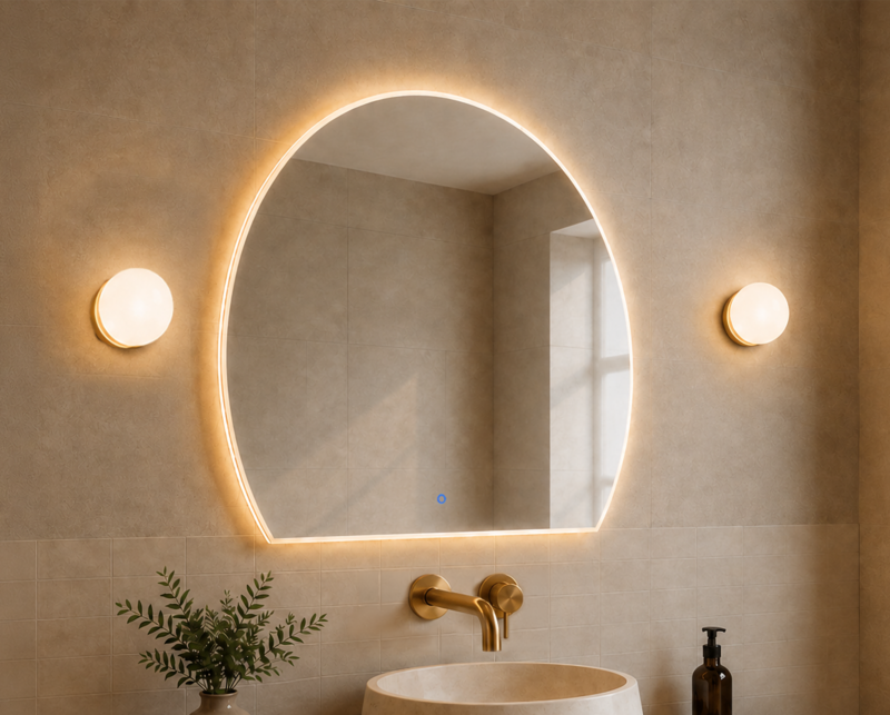 Spiegel horizon met directe verlichting 120 cm