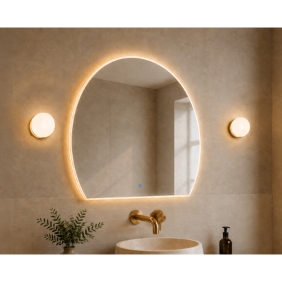 Spiegel horizon met directe verlichting 140 cm