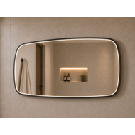 Spiegel element met directe verlichting Mat Zwart 100