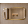 Spiegel element met directe verlichting Goud Geborsteld 120 incl. spiegelverwarming
